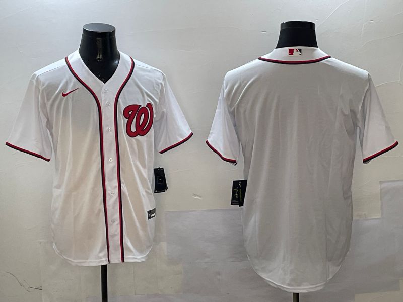 Men Washington Nationals Blank White Game 2025 Nike MLB Jersey style 1->washington nationals->MLB Jersey
